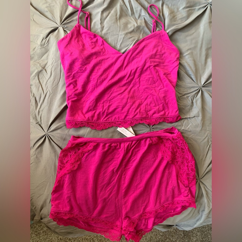Hot Pink Victoria’s Secret Pajama Set